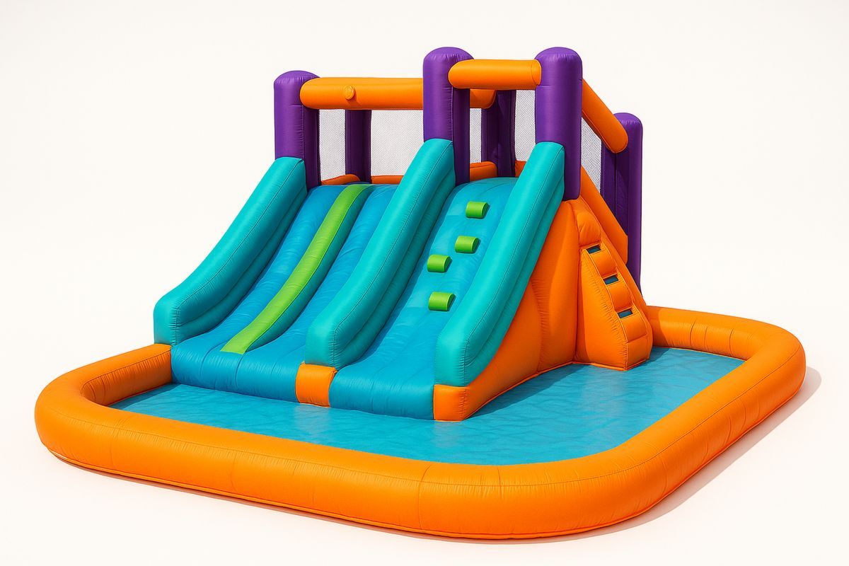 Lasten PVC Vesiliukumäki 300x280x210 cm Monivärinen-Jardineterna