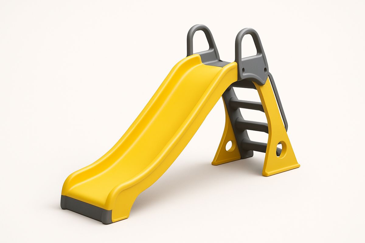 Lasten polyeteeniliukumäki keltainen/harmaa-Jardineterna