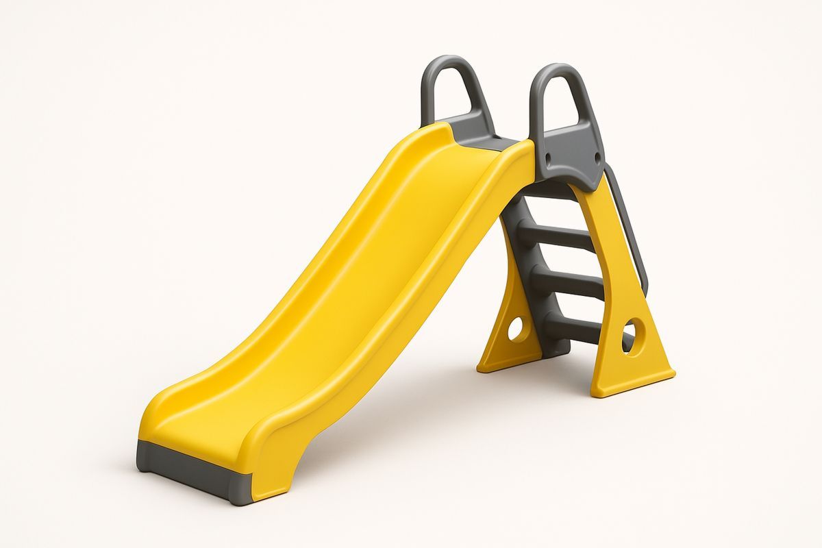 Lasten polyeteeniliukumäki keltainen/harmaa-Jardineterna