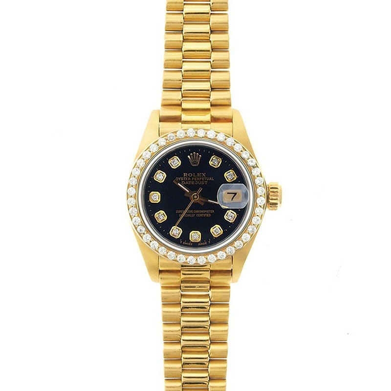 Rolthtex President Watches His & Hers 18K Custom Set Diamonds Models