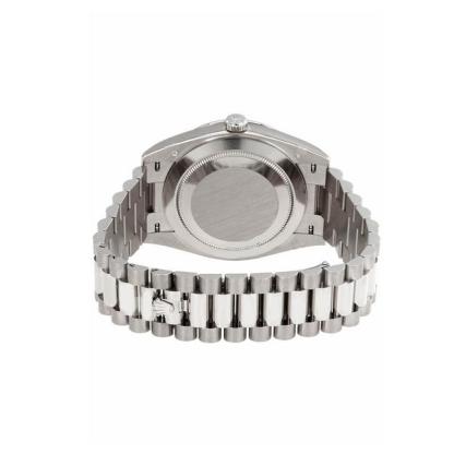 Rolthtex Day-Date 40 Silver Dial 18k White Gold Men's Watch 228349RBR-0004