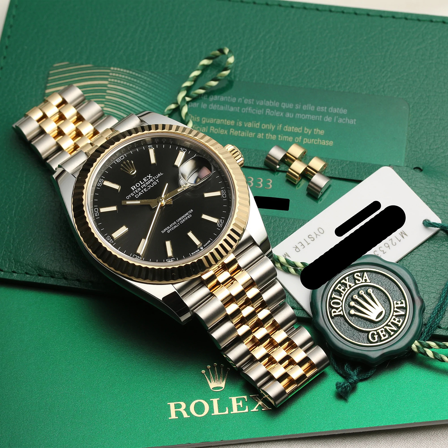 Rolthtex Datejust 41 Two Tone Oystersteel and yellow gold Black Dial 126333-0014