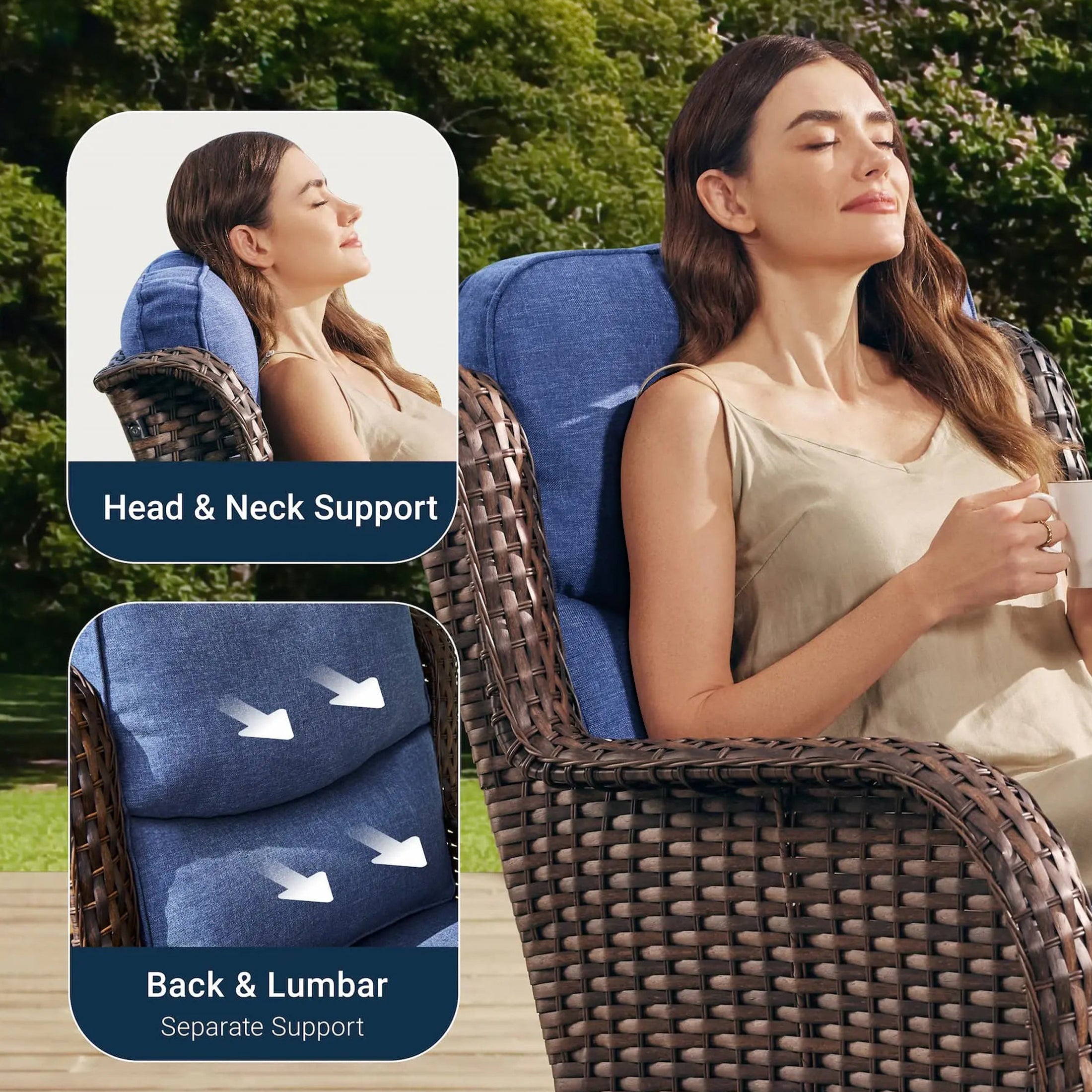 Hawthorne 5 Seater Patio Rattan Sofa Set with Swivel Chairs