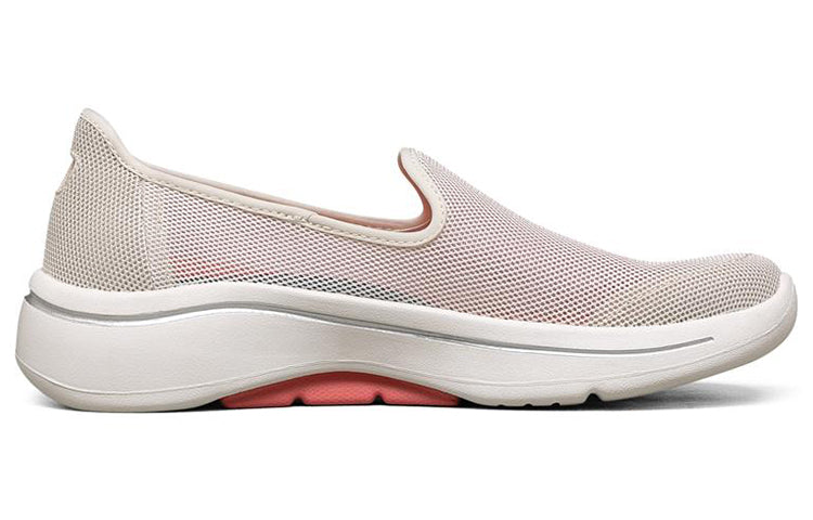 (WMNS) Skecththers Go Walk Arch Fit Loafers Pink/White 896018-NAT