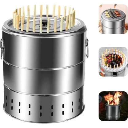 Portable smokeless oven