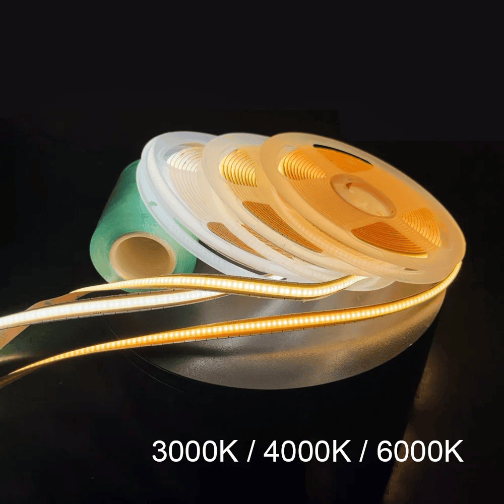 Anywhere Cut new Arrival 12V COB LED Strip light 3000K 4000K 6000K 90Ra 5M/Roll with free connectors