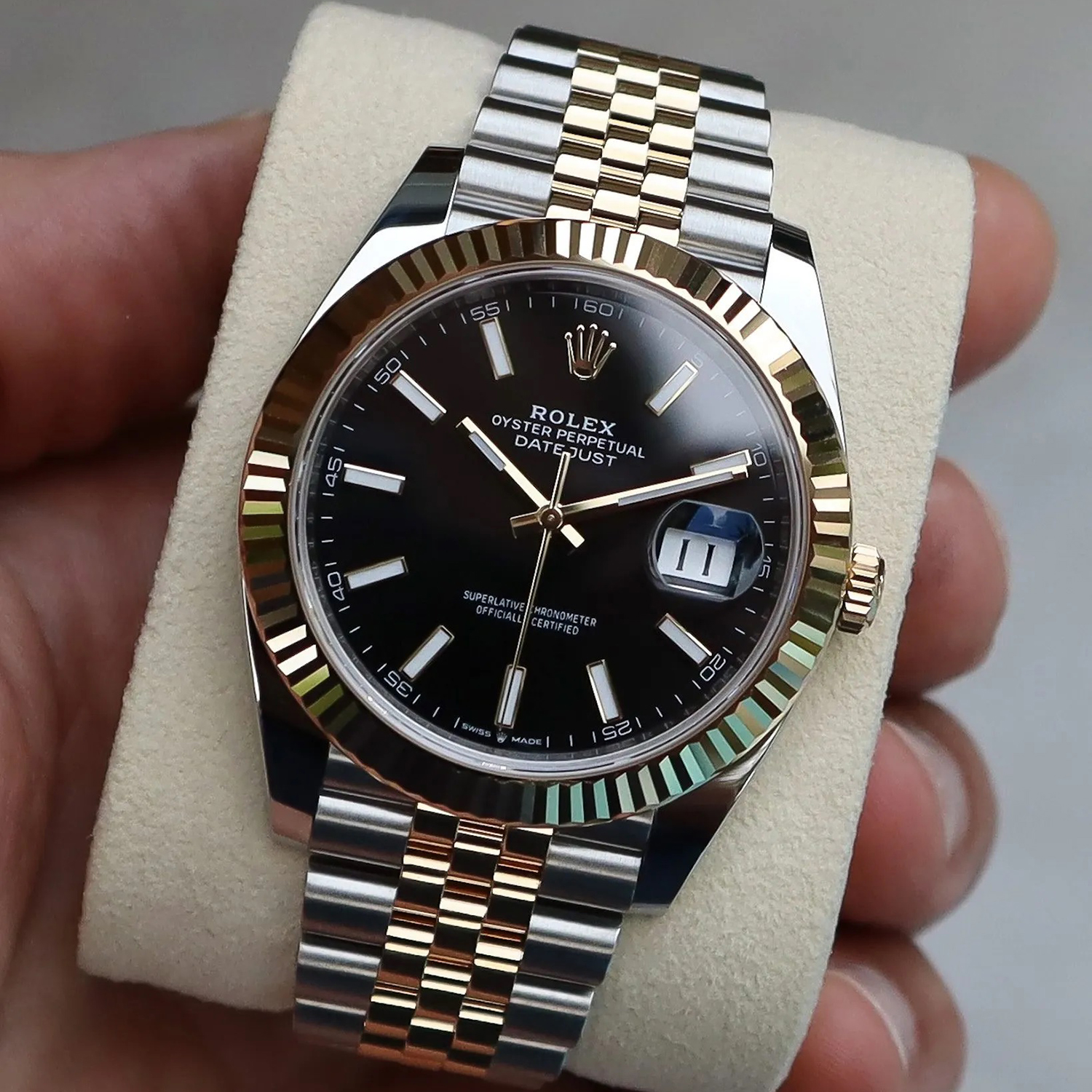 Rolthtex Datejust 41 Two Tone Oystersteel and yellow gold Black Dial 126333-0014
