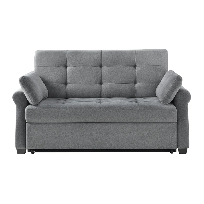 Serta Sabrina 72.6'' Queen Rolled Arm Tufted Back Convertible Sleeper Sofa with Cushions