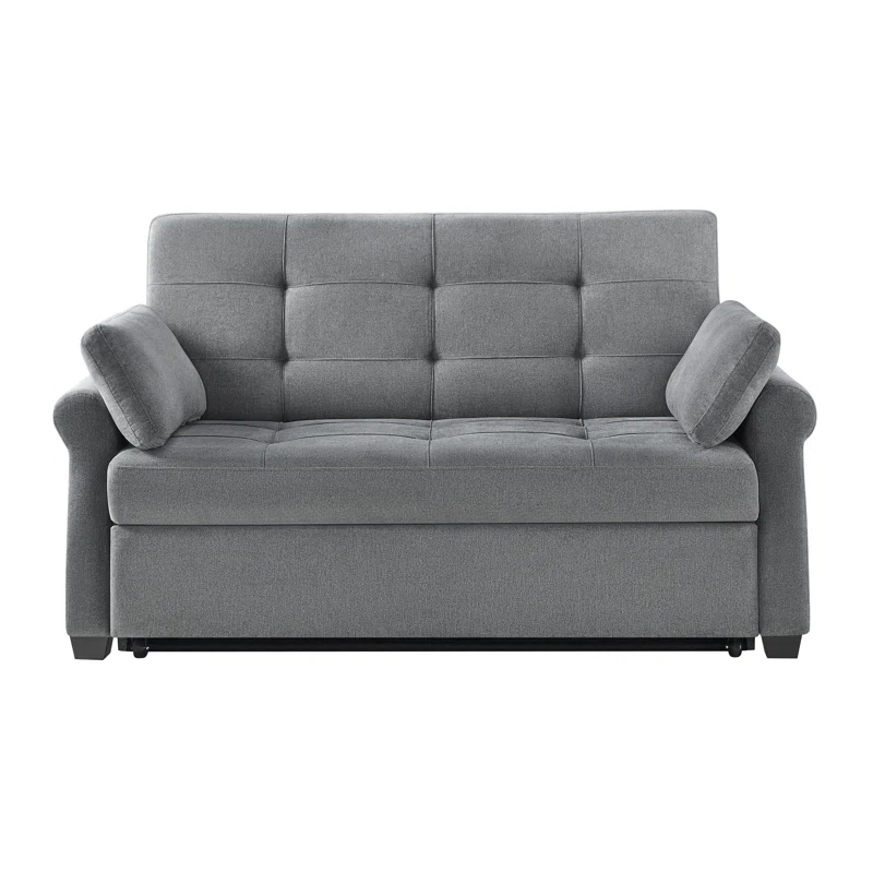 Serta Sabrina 72.6'' Queen Rolled Arm Tufted Back Convertible Sleeper Sofa with Cushions