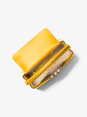 Karlie Medium Crocodile Embossed Leather Satchel