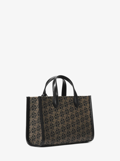 Gigi Small Metallic Empire Monogram Messenger Bag