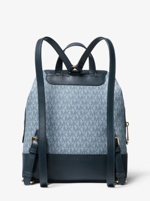 Raven Medium Logo and Pebbled Leather Backpack