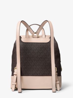 Raven Medium Logo and Pebbled Leather Backpack
