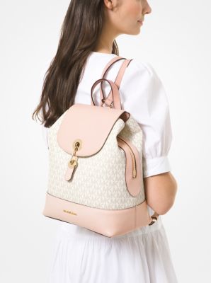 Raven Medium Logo and Pebbled Leather Backpack