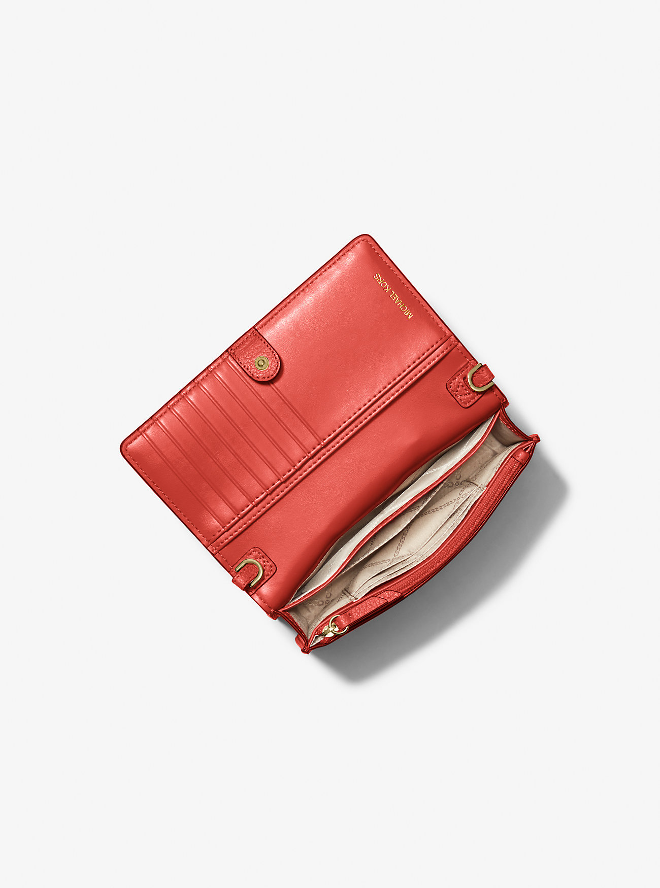 Jet Set Small Pebbled Leather Smartphone Convertible Crossbody Bag