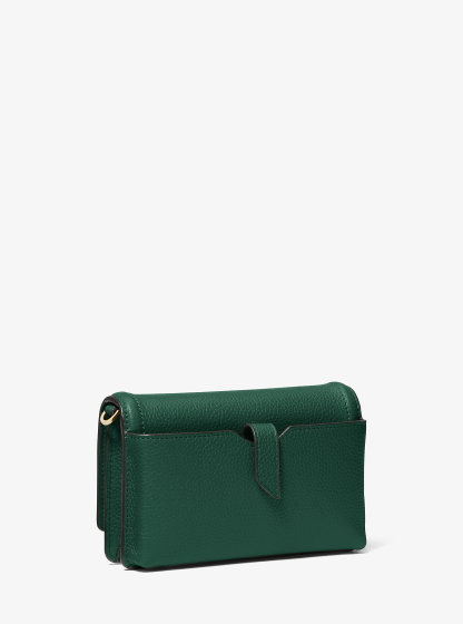 Jet Set Small Pebbled Leather Smartphone Convertible Crossbody Bag