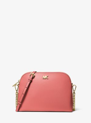 Large Crossgrain Leather Dome Crossbody Bag