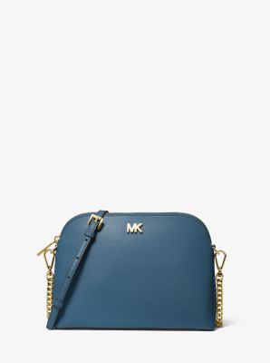 Large Crossgrain Leather Dome Crossbody Bag