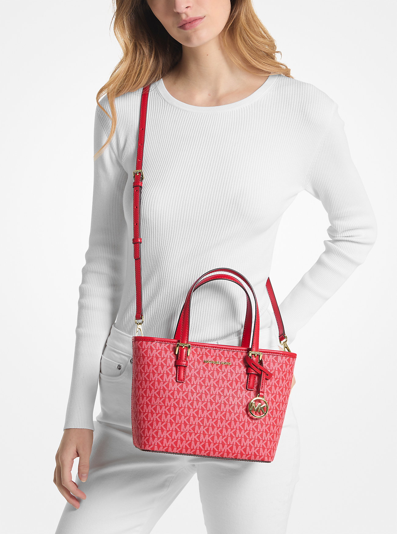 Jet Set Travel Extra-Small Logo Top-Zip Tote Bag