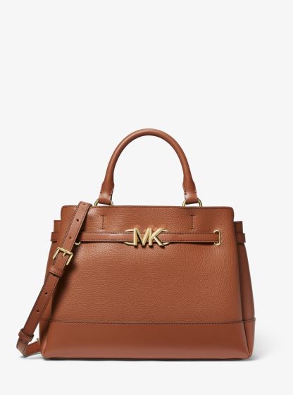 Reed Large Leather Belted Satchel