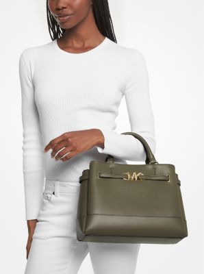 Reed Large Leather Belted Satchel