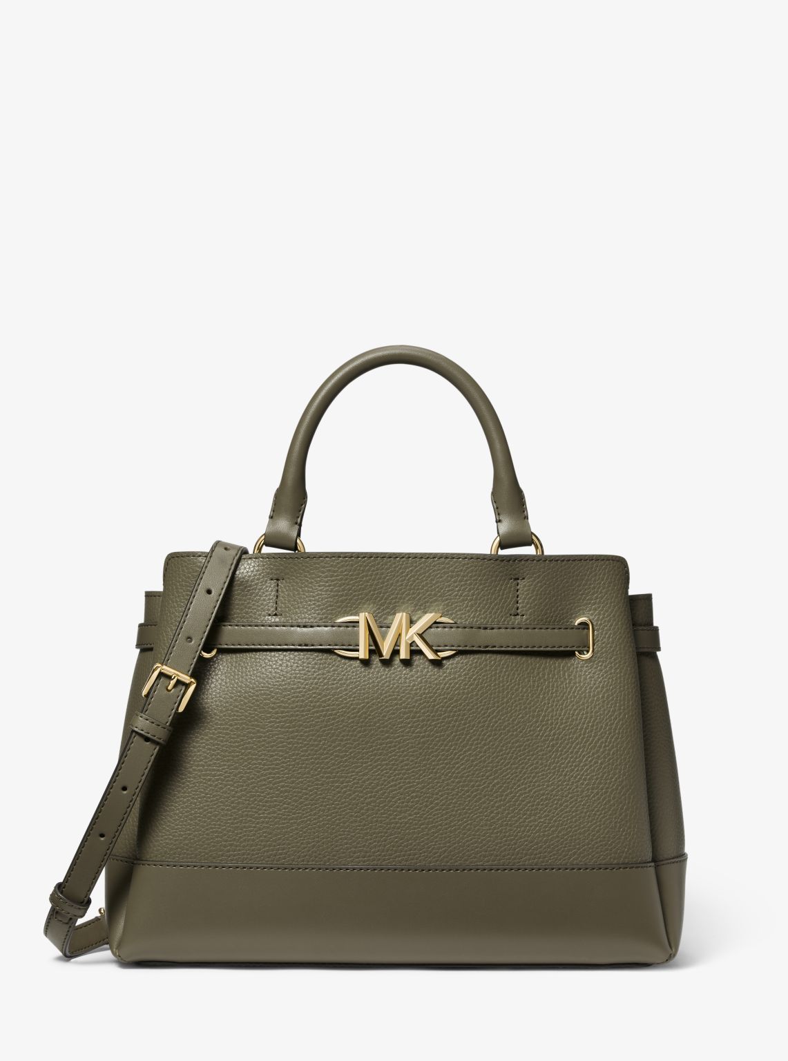 Reed Large Leather Belted Satchel