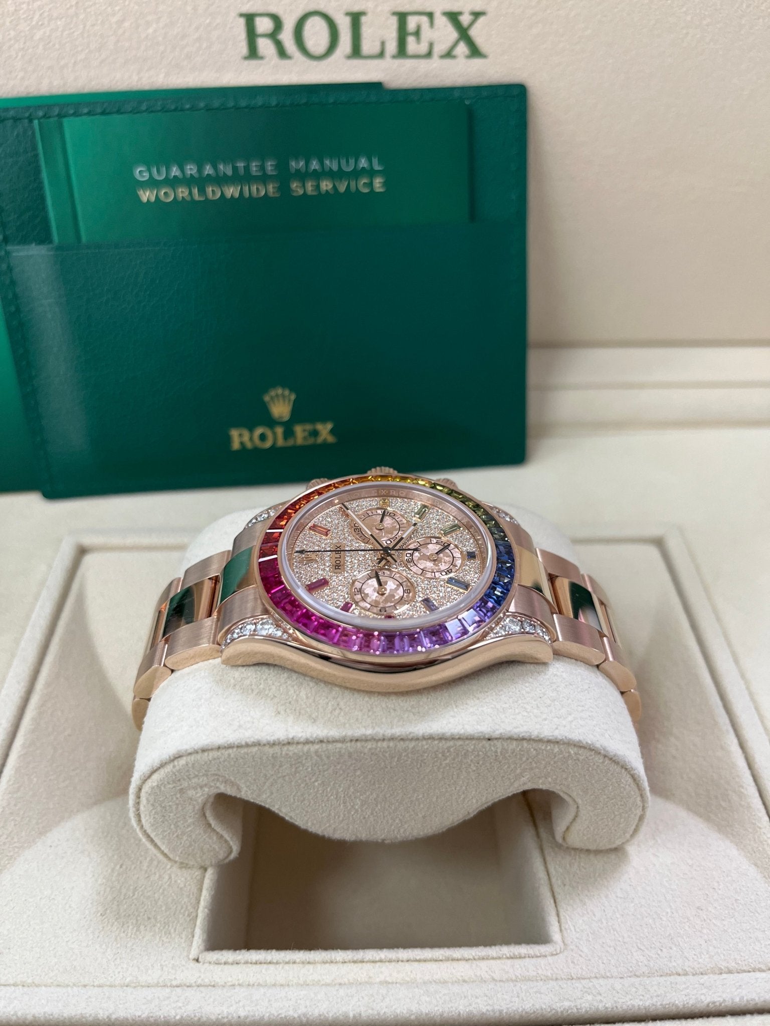 DAYTONA RAINBOW DIAMOND ROSE GOLD STAINLESS STEEL40mm