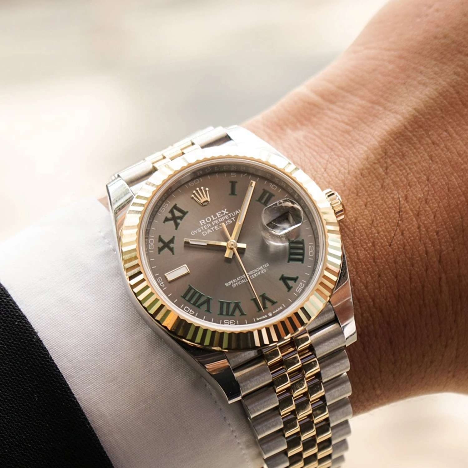 Rolthtex Datejust 41 Oystersteel and yellow gold Wimbledon - M126333-0020/126333-0019 Brand Unworn