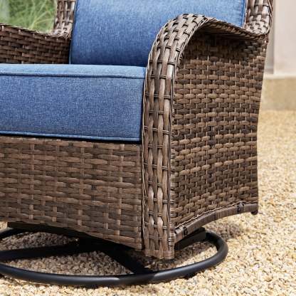 Hawthorne 5 Seater Patio Rattan Sofa Set with Swivel Chairs