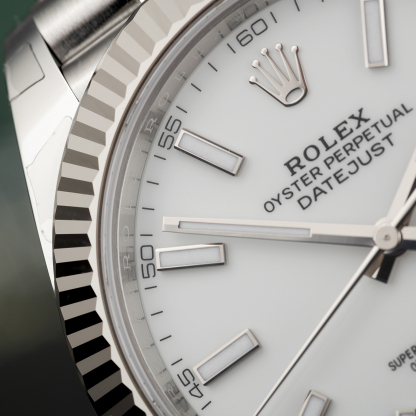 Rolthtex Datejust 41 Oystersteel and 18K White Gold 41 mm White Dial 126334-0010