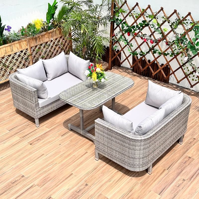 2-Piece Double Chair Set with Cushions & Table Cover — Flash Sale, Limited Units