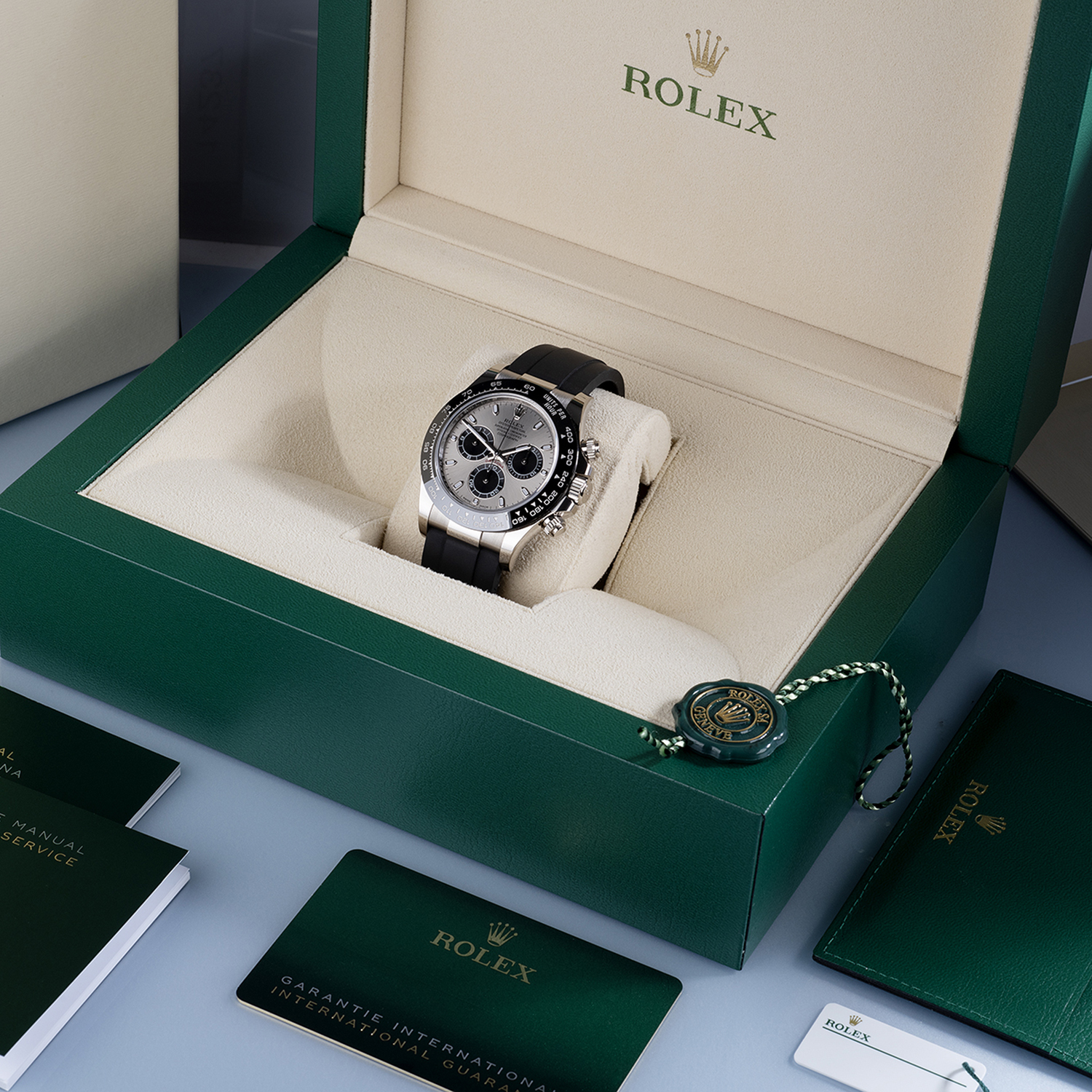 Rolthtex Daytona White Gold Steel Dial Oysterflex Strap 116519ln-0027 New