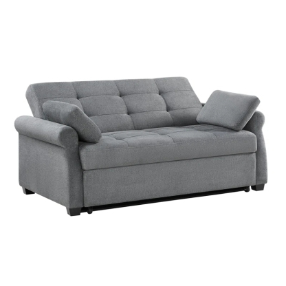 Serta Sabrina 72.6'' Queen Rolled Arm Tufted Back Convertible Sleeper Sofa with Cushions