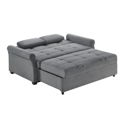 Serta Sabrina 72.6'' Queen Rolled Arm Tufted Back Convertible Sleeper Sofa with Cushions
