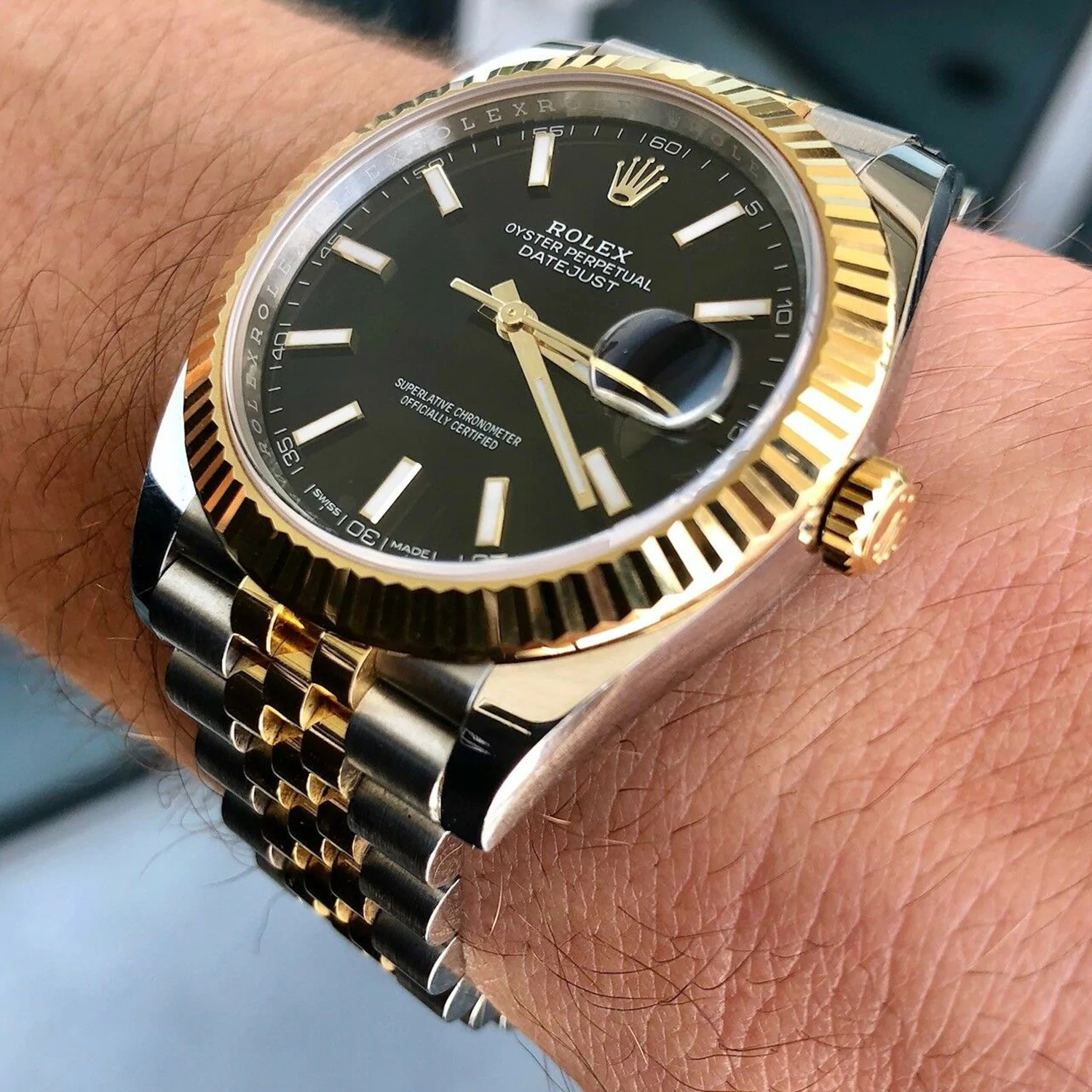 Rolthtex Datejust 41 Two Tone Oystersteel and yellow gold Black Dial 126333-0014