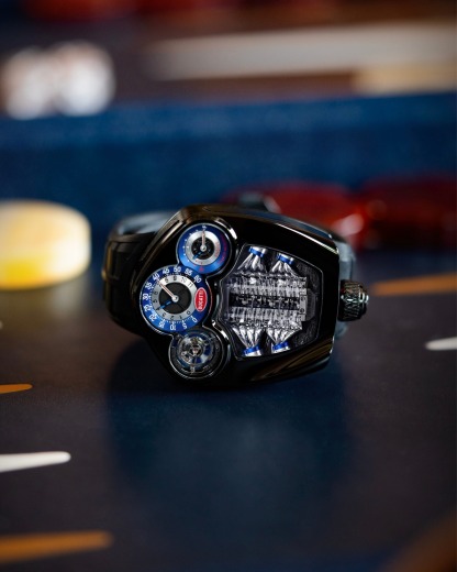 Jacthtobs Bugthtatti tourbillon black titanium watch