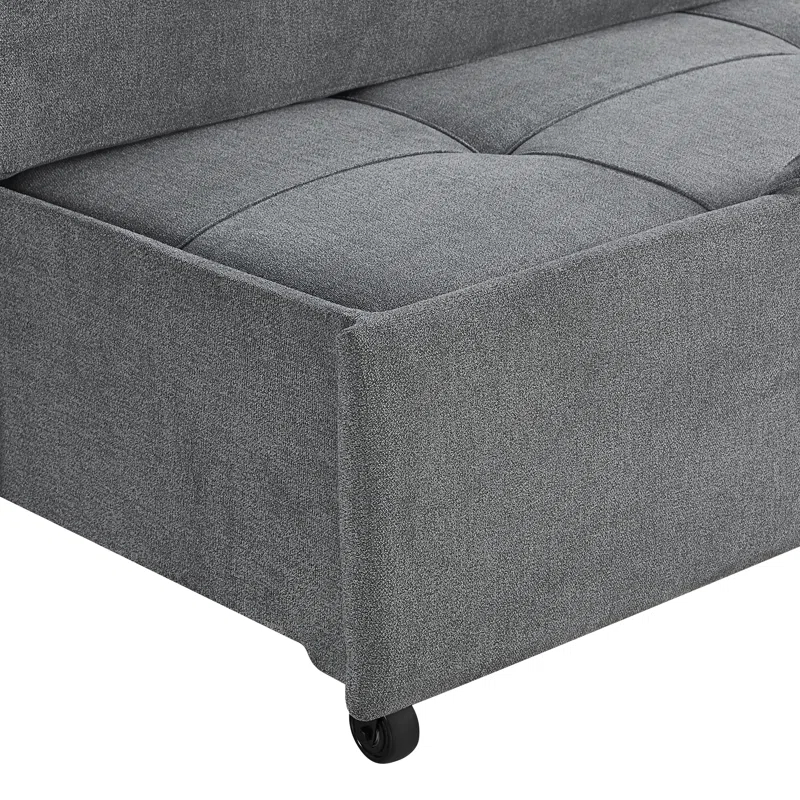 Serta Sabrina 72.6'' Queen Rolled Arm Tufted Back Convertible Sleeper Sofa with Cushions