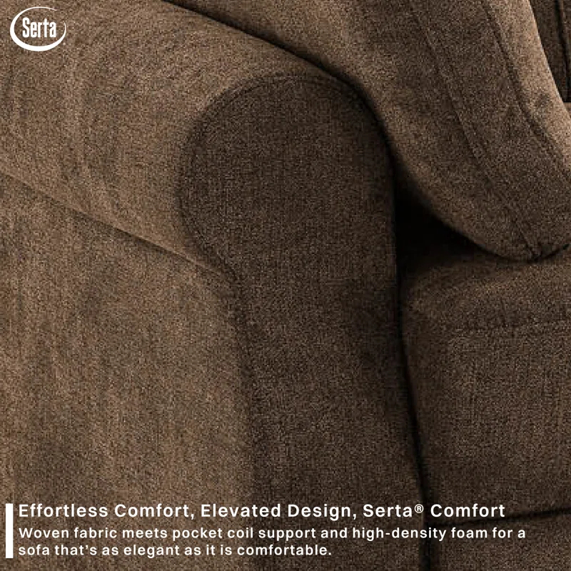 Serta Sabrina 72.6'' Queen Rolled Arm Tufted Back Convertible Sleeper Sofa with Cushions