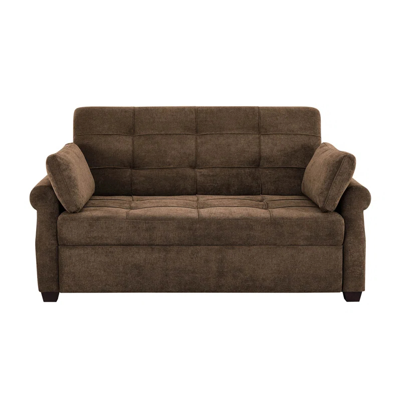 Serta Sabrina 72.6'' Queen Rolled Arm Tufted Back Convertible Sleeper Sofa with Cushions