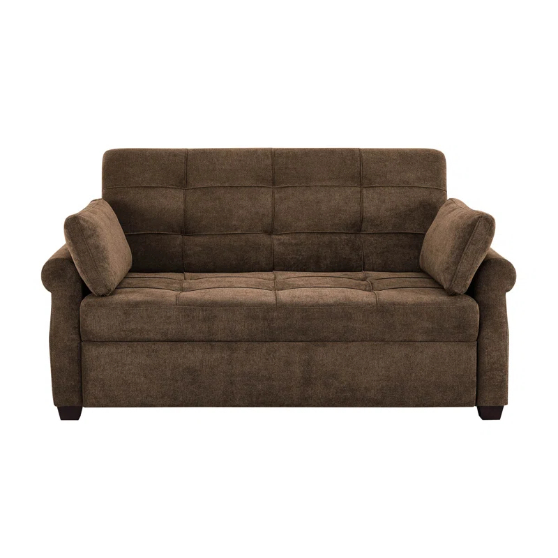 Serta Sabrina 72.6'' Queen Rolled Arm Tufted Back Convertible Sleeper Sofa with Cushions