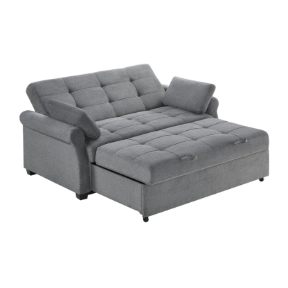 Serta Sabrina 72.6'' Queen Rolled Arm Tufted Back Convertible Sleeper Sofa with Cushions