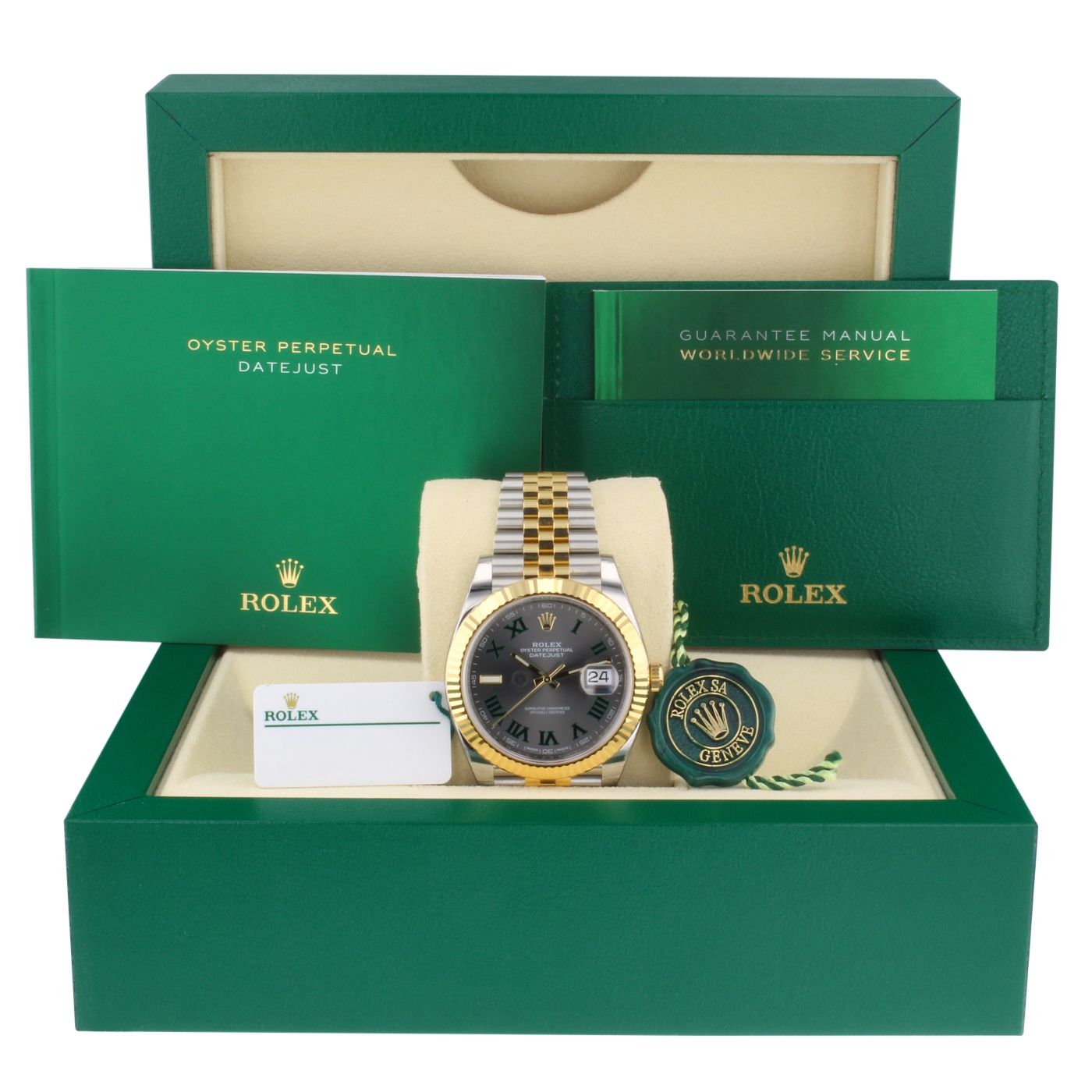Rolthtex Datejust 41 Oystersteel and yellow gold Wimbledon - M126333-0020/126333-0019 Brand Unworn
