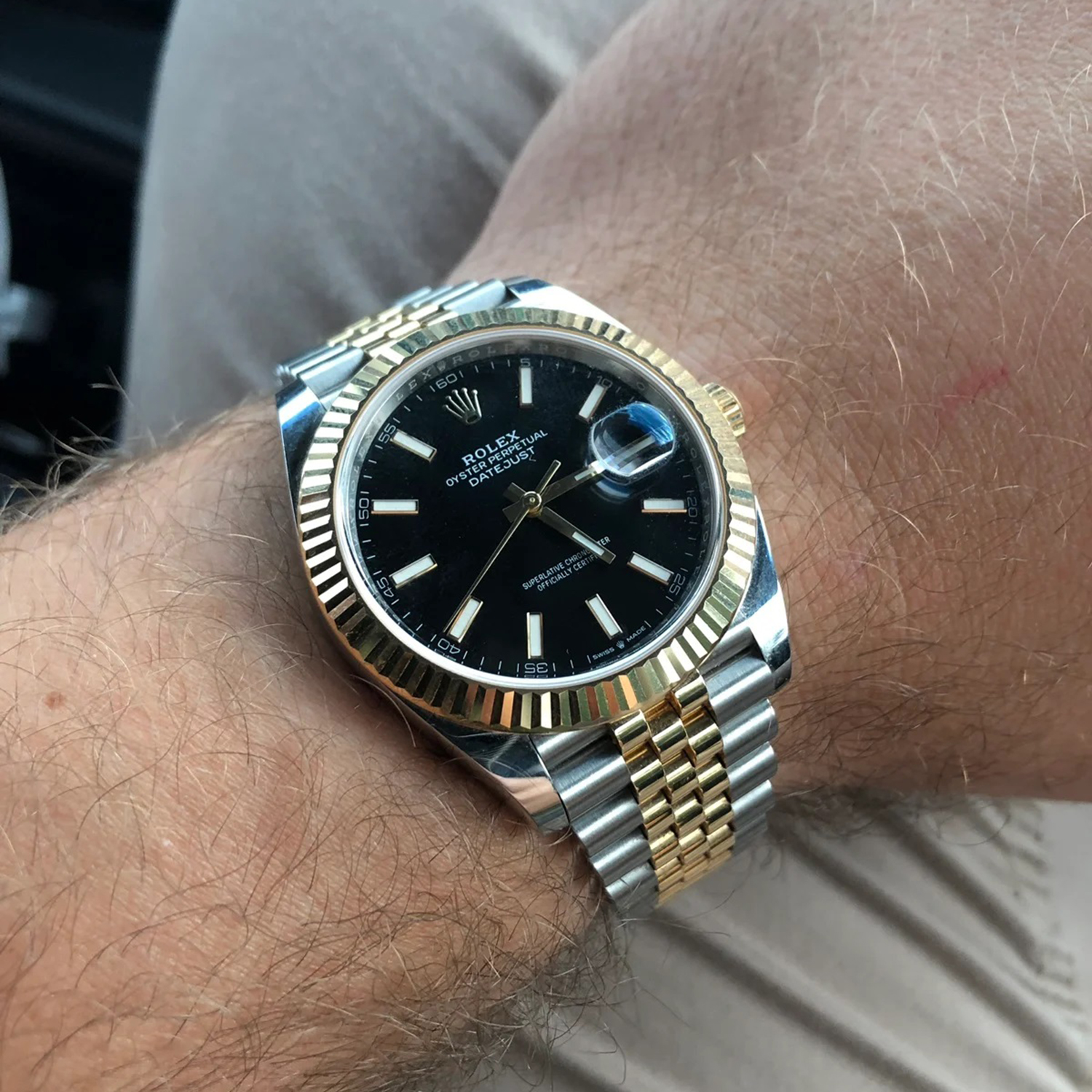 Rolthtex Datejust 41 Two Tone Oystersteel and yellow gold Black Dial 126333-0014