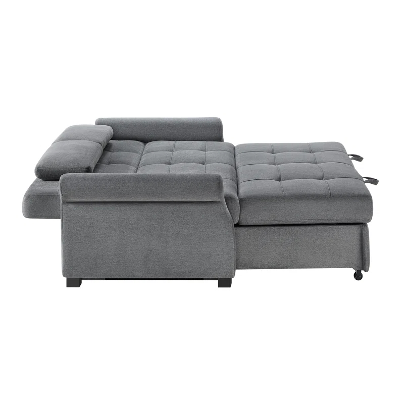 Serta Sabrina 72.6'' Queen Rolled Arm Tufted Back Convertible Sleeper Sofa with Cushions
