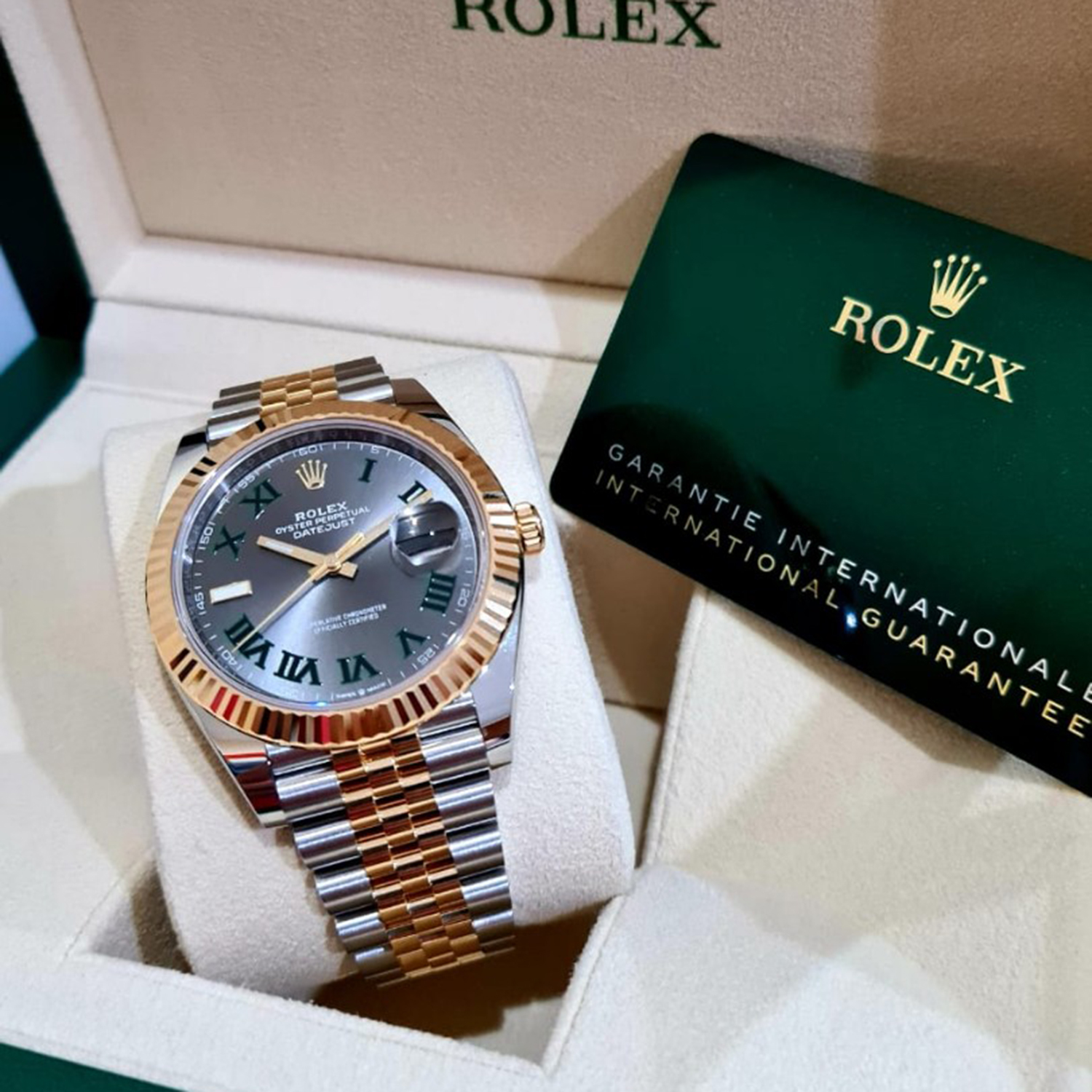 Rolthtex Datejust 41 Oystersteel and yellow gold Wimbledon - M126333-0020/126333-0019 Brand Unworn