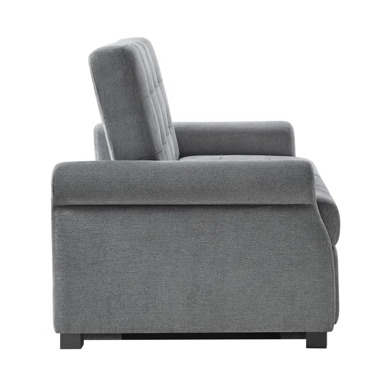 Serta Sabrina 72.6'' Queen Rolled Arm Tufted Back Convertible Sleeper Sofa with Cushions