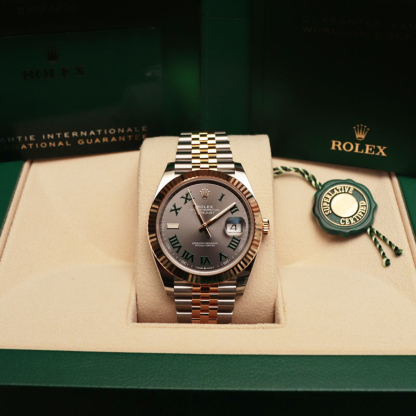 Rolthtex Datejust 41 Oystersteel and yellow gold Wimbledon - M126333-0020/126333-0019 Brand Unworn