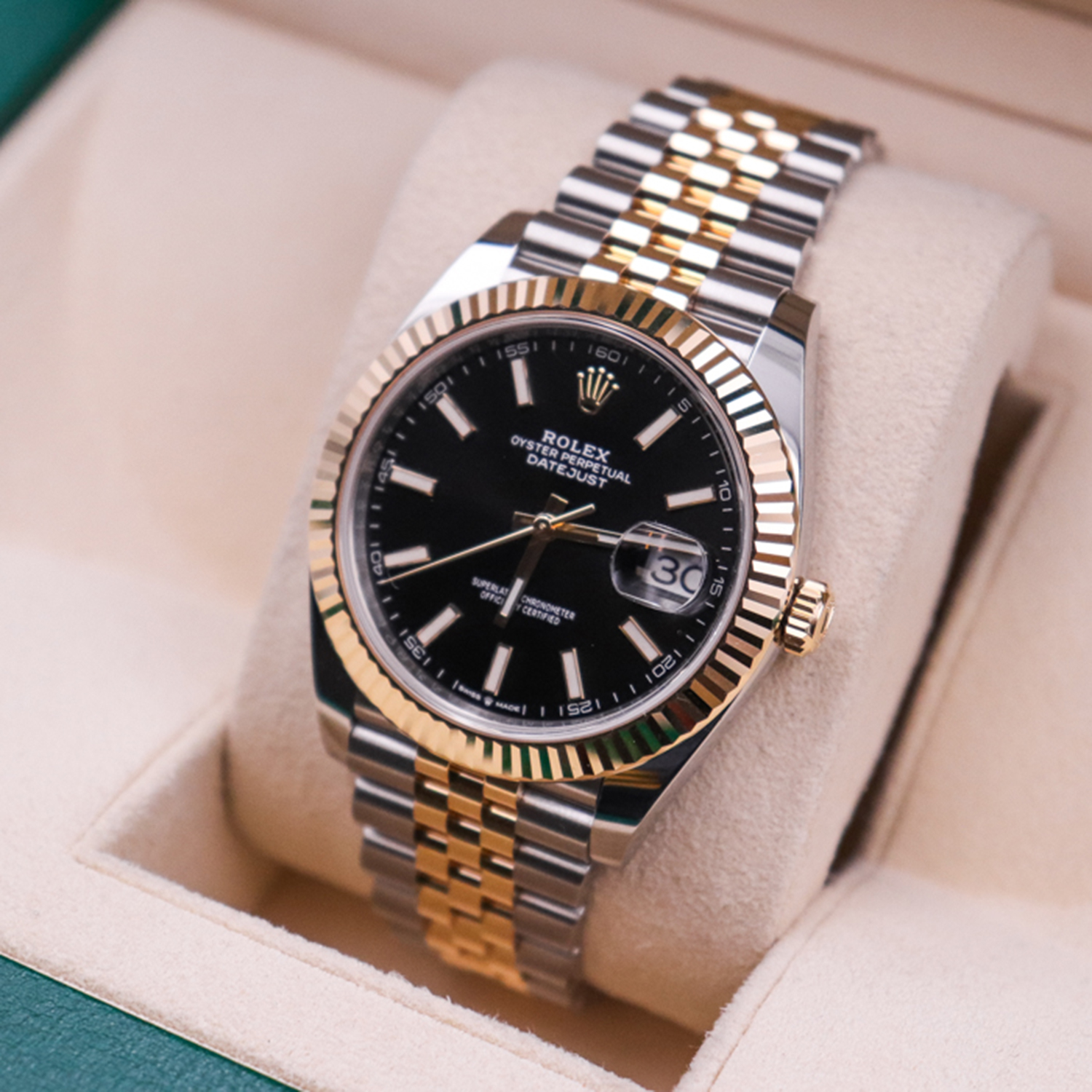Rolthtex Datejust 41 Two Tone Oystersteel and yellow gold Black Dial 126333-0014