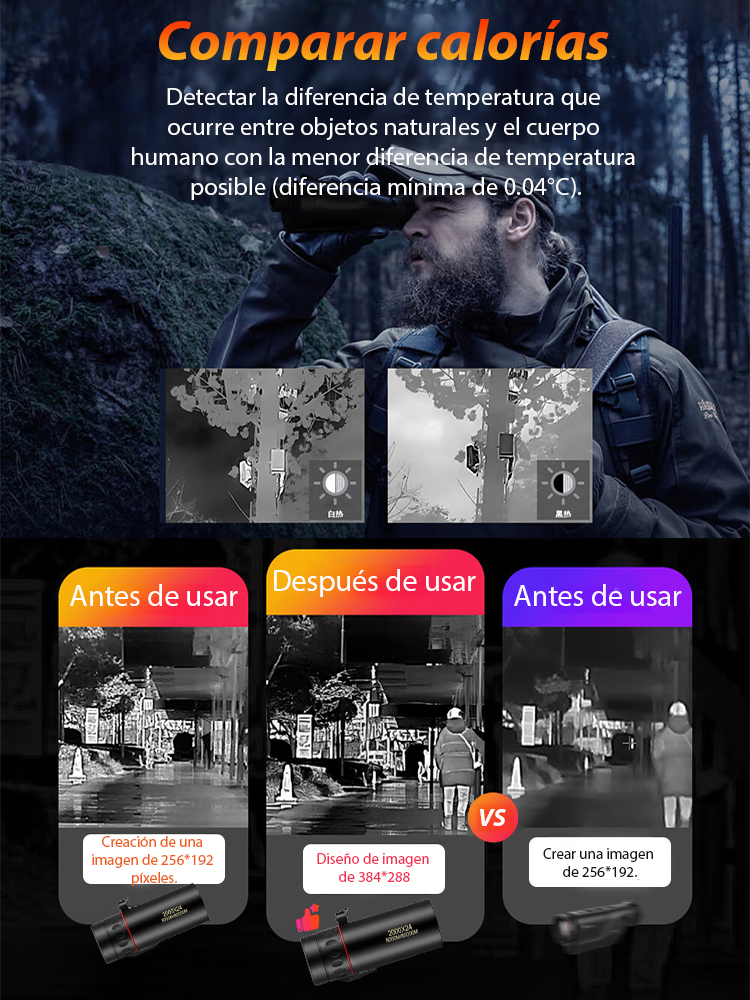 Monocular de imagen térmica German Tech Visión nocturna