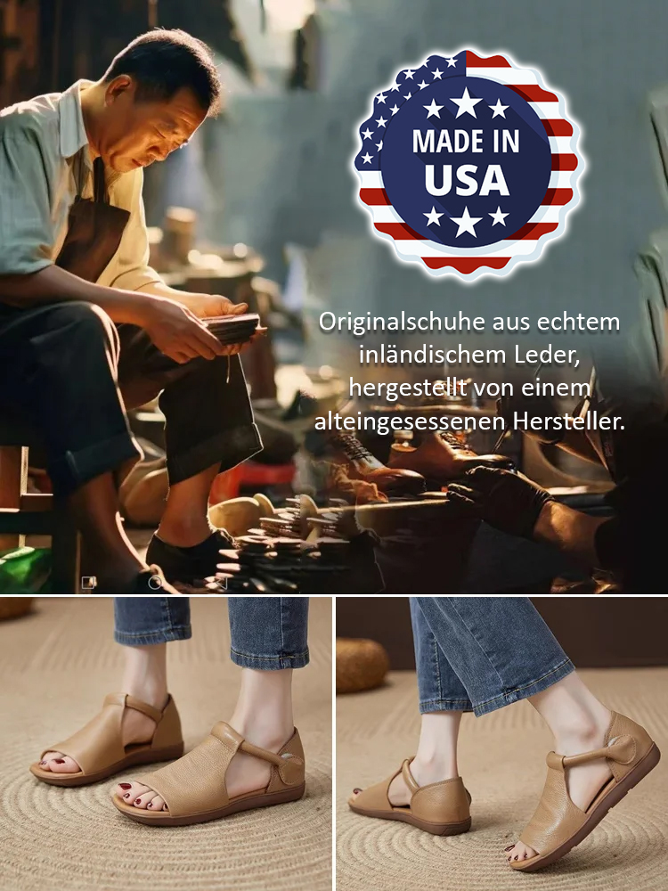 Handgefertigte Sandalen aus reinem Rindsleder